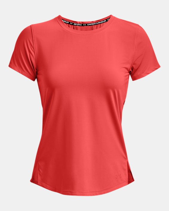 Women's UA Iso-Chill 200 Laser T-Shirt, Orange, pdpMainDesktop image number 4